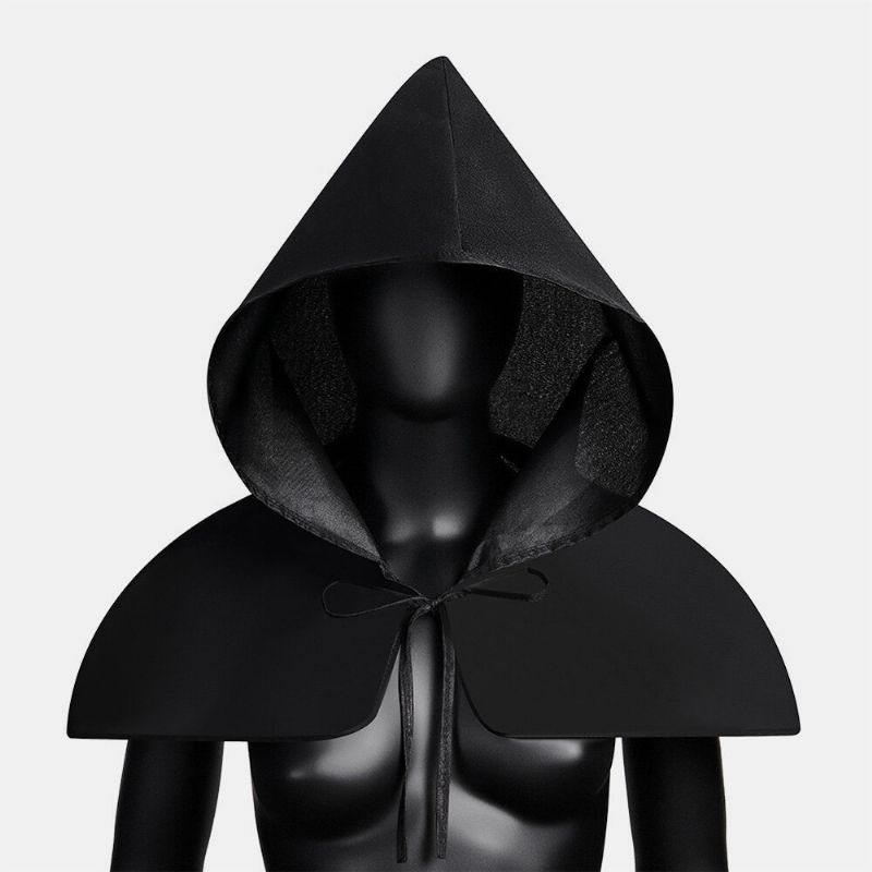 Unisex Halloween Kostiumy Grim Reaper Cape Średniowieczny Lekarz Dżumy Kapelusz Szal Płaszcz Mężczyźni Kobiety Dorosły Gothic Punk Szata