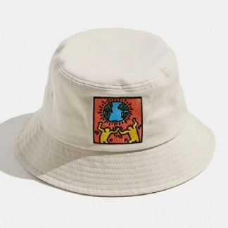 Bawełna Unisex Ekolodzy Harmonijni Z Motywem Natury Wzór Outdoor Travel Sunshade Bucket Hat