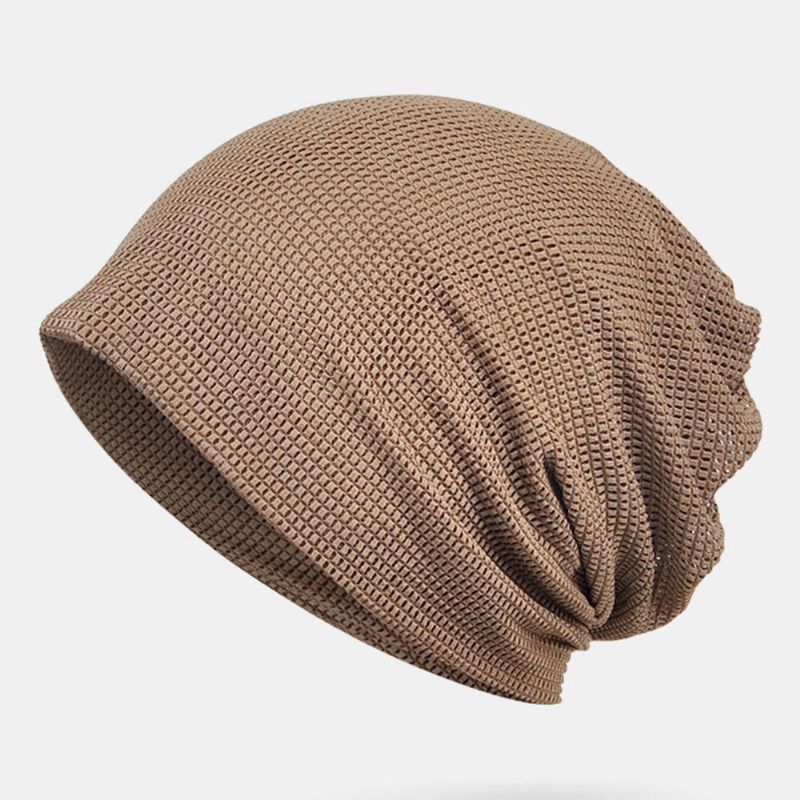 Cienka CZapka Beanie Solid Color Mesh Oddychająca Opaska Do Włosów Wielofunkcyjny