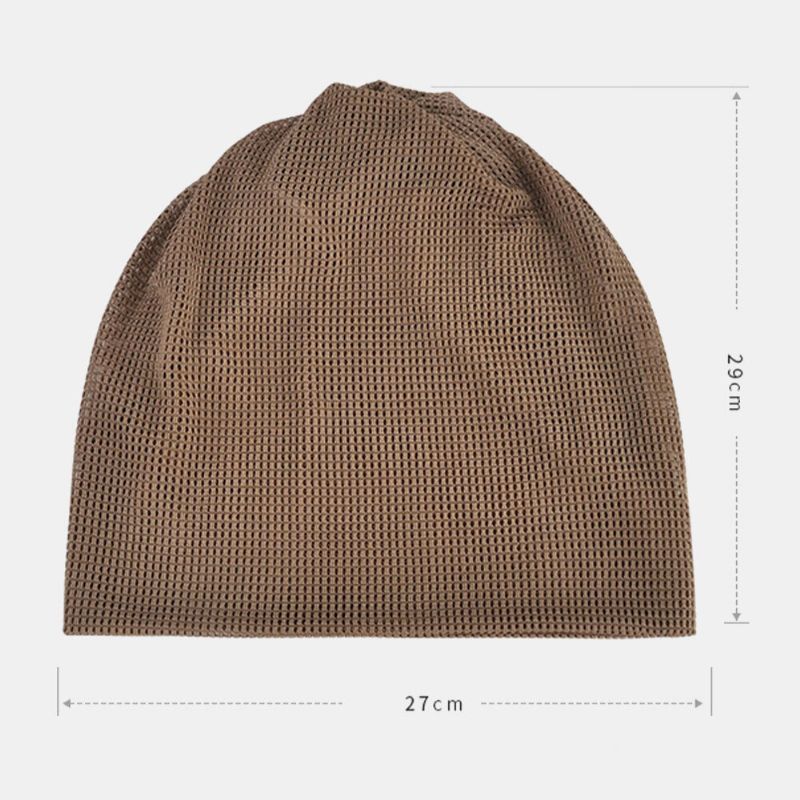 Cienka CZapka Beanie Solid Color Mesh Oddychająca Opaska Do Włosów Wielofunkcyjny