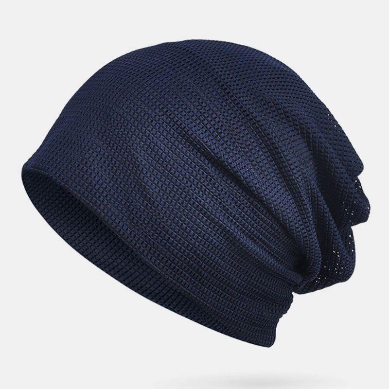 Cienka CZapka Beanie Solid Color Mesh Oddychająca Opaska Do Włosów Wielofunkcyjny