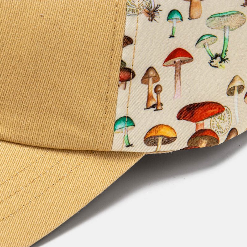 Collrown Unisex Mushroom Patch Pattern Patchwork Moda Osobowość Osłona Przeciwsłoneczna CZapka Z Daszkiem