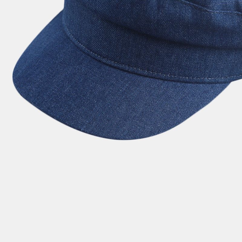 Denim Mesh Navy Cap CZapka Z Daszkiem Płaskie CZapki Dzika Anglia CZapka Wojskowa Kapitan CZapki Granatowe CZapki