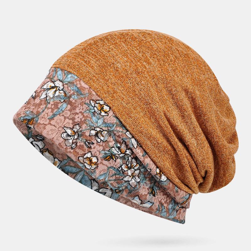 Drukowana Koronkowa Szwy CZapka Szalik CZapka Turban Podwójnego Zastosowania