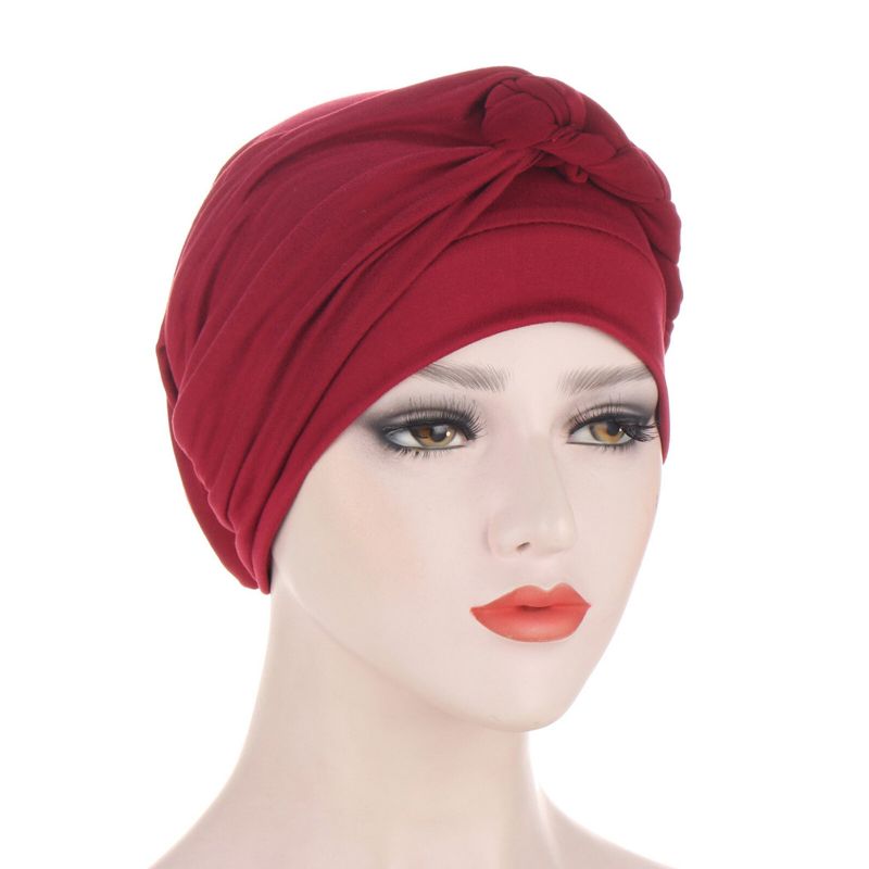 Kobiety Bawełna Multi Color Solid Casual Sunshade Side Braid Baotou CZapki Beanie CZapki