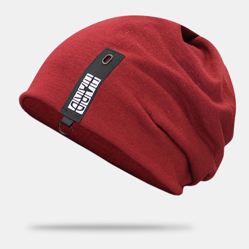 Kobiety Bawełna Utrzymuj Ciepło Outdoor Moda Zimowa Casual Solid Double Beanie CZapka Z Dzianiny