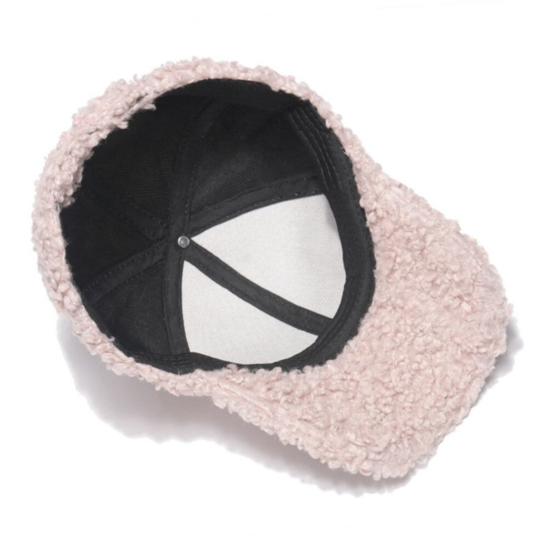 Kobiety Lamb Hair Miękkie Ciepłe Zimowe Outdoor All-match Sweet Sunvisor Baseball Hat