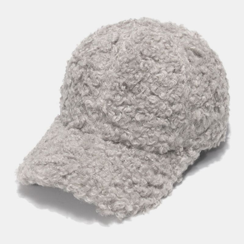 Kobiety Lamb Hair Miękkie Ciepłe Zimowe Outdoor All-match Sweet Sunvisor Baseball Hat