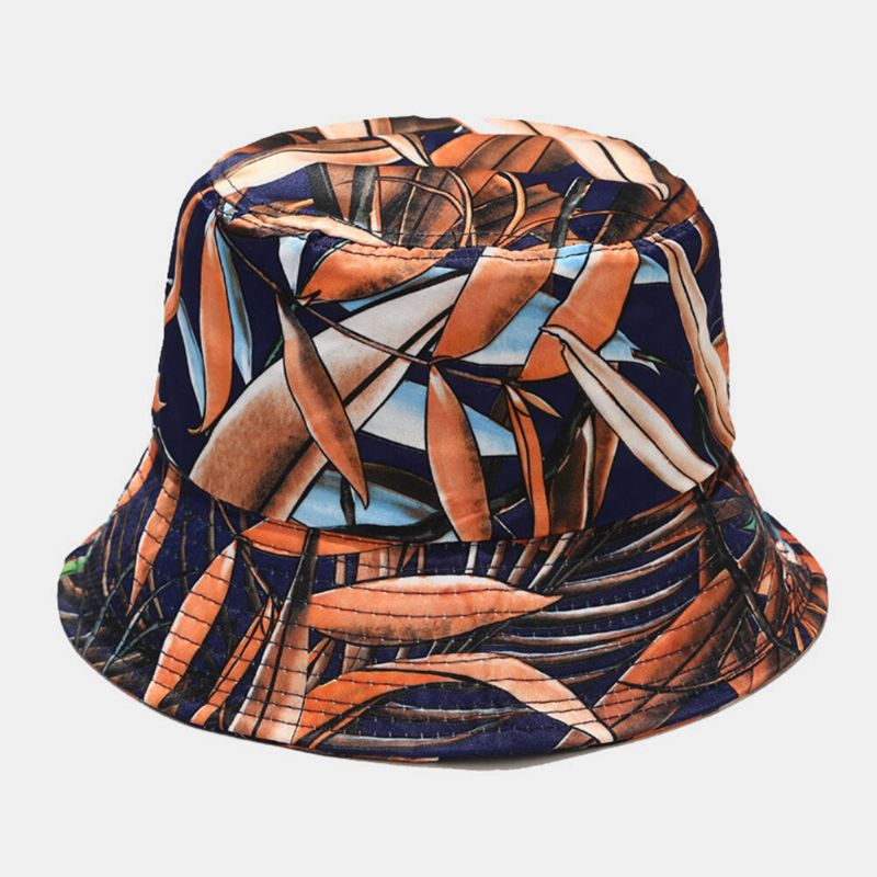 Kobiety Lato Ochrona Przed Promieniowaniem Uv Kwiat Wzór Daszek Kapelusz Przeciwsłoneczny Moda Casual Outdoor Travel Bucket Hat