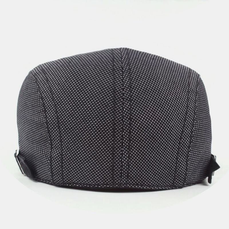 Kobiety Mężczyźni Bawełna Made-old Point Pattern Regulowany Retro Casual Płaski Kapelusz Beret Kapelusz Forward Hat