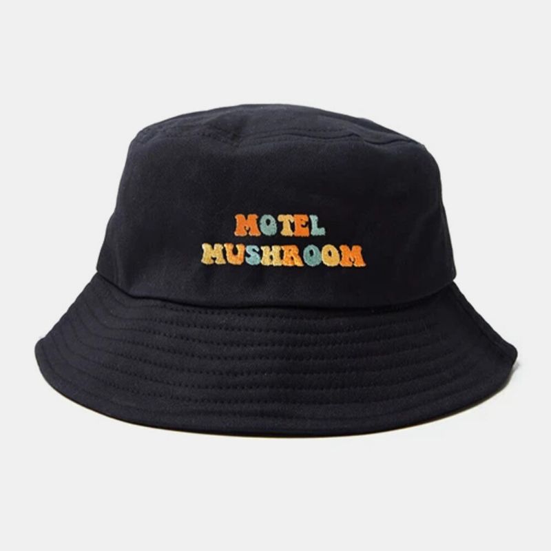 Kobiety Mężczyźni Motel Grzyb Wzór Nadruku Outdoor Casual Sunshade Bucket Hat