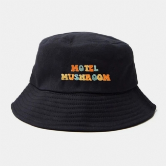 Kobiety Mężczyźni Motel Grzyb Wzór Nadruku Outdoor Casual Sunshade Bucket Hat