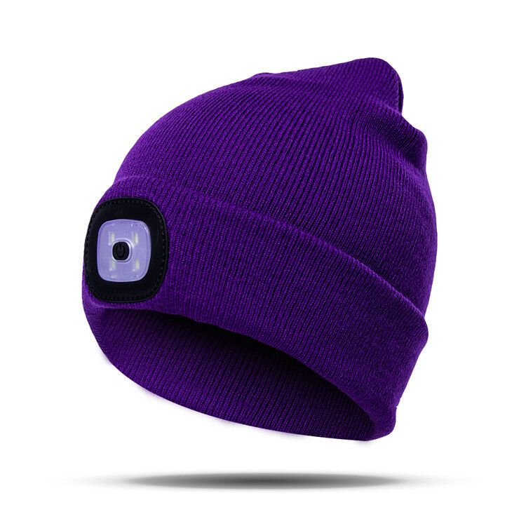 Led Light Beanie Kapelusz CZapka Z Dzianiny Jogging Night Walking