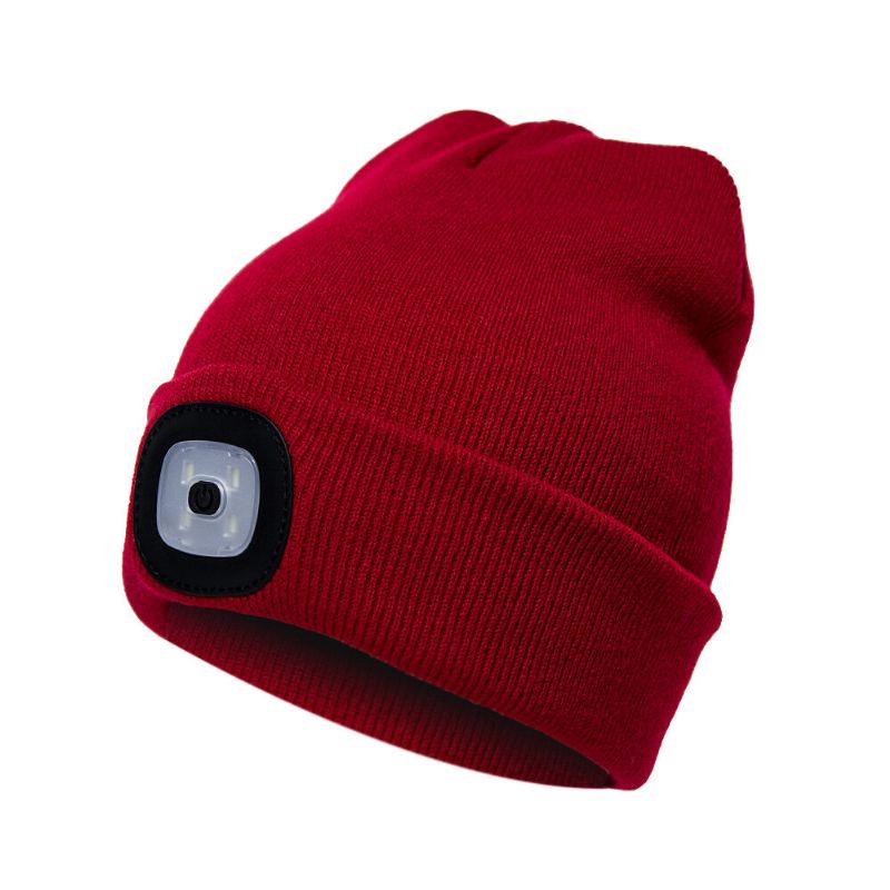 Led Light Beanie Kapelusz CZapka Z Dzianiny Jogging Night Walking