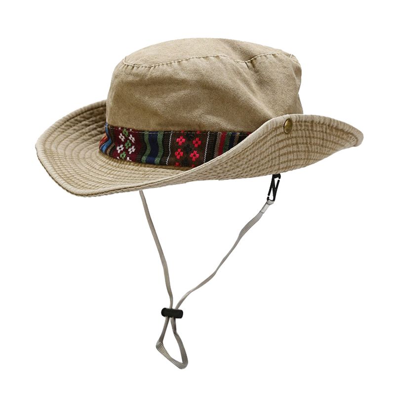 Mężczyźni Bawełna Prana Outdoor Sport Podróże Alpinizm Wędkarstwo Sun Kapelusz Bucket Hat