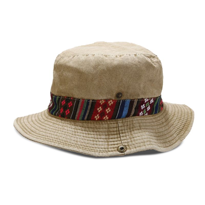 Mężczyźni Bawełna Prana Outdoor Sport Podróże Alpinizm Wędkarstwo Sun Kapelusz Bucket Hat