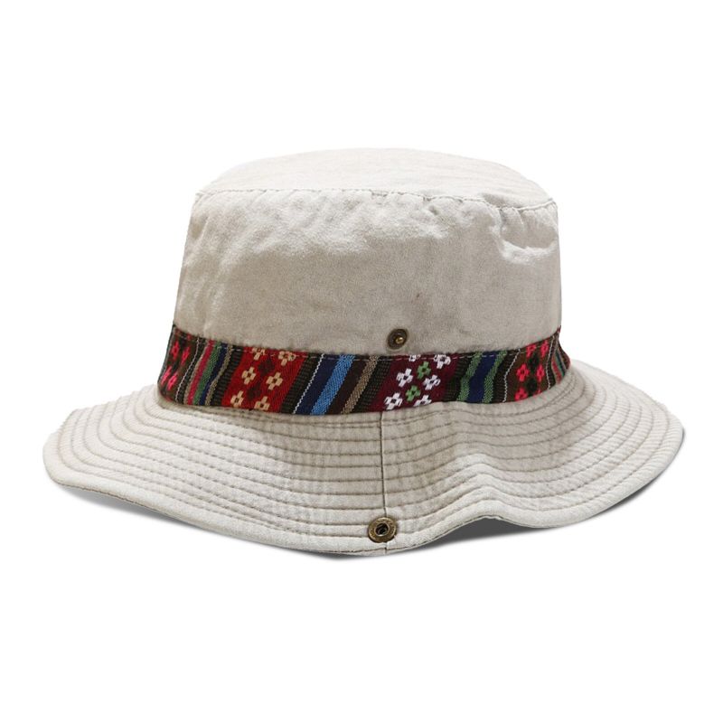 Mężczyźni Bawełna Prana Outdoor Sport Podróże Alpinizm Wędkarstwo Sun Kapelusz Bucket Hat