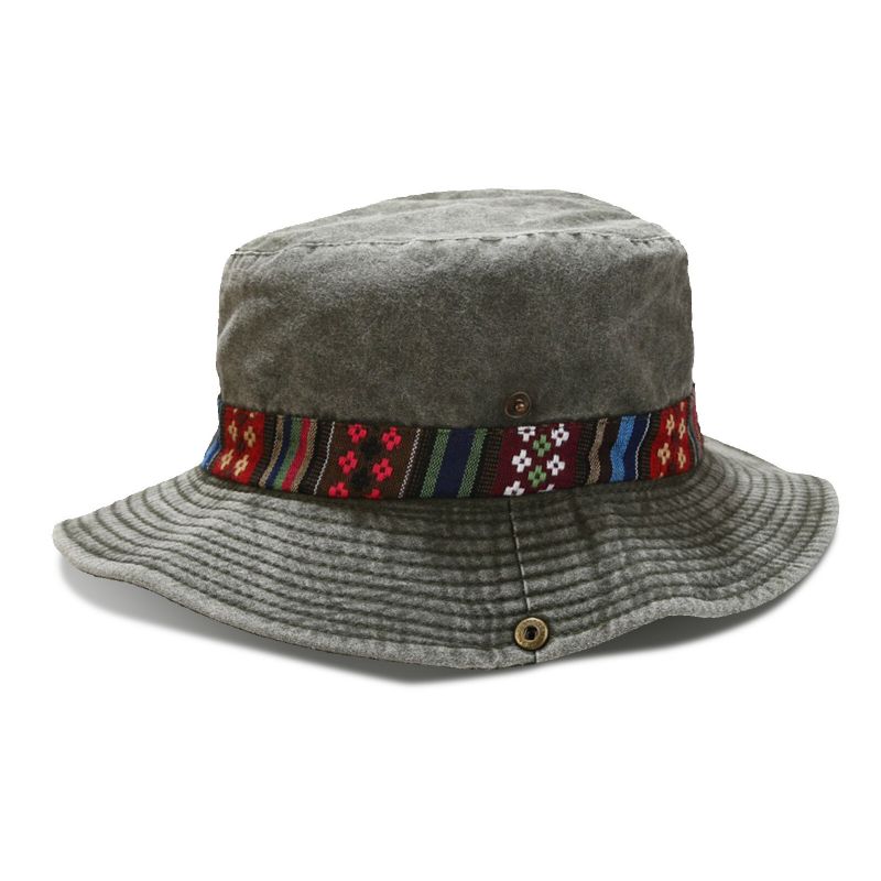 Mężczyźni Bawełna Prana Outdoor Sport Podróże Alpinizm Wędkarstwo Sun Kapelusz Bucket Hat