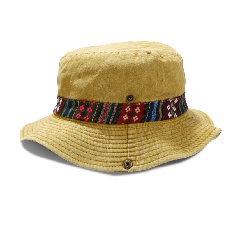 Mężczyźni Bawełna Prana Outdoor Sport Podróże Alpinizm Wędkarstwo Sun Kapelusz Bucket Hat