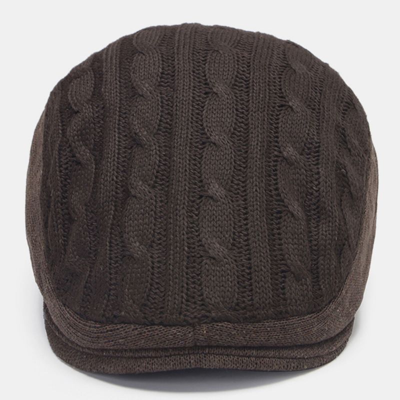 Mężczyźni Cotton Mesh Oddychające Dzianinowe CZapki Outdoor Casual Ciepła Osłona Przeciwsłoneczna Beret Cap Płaskie Kapelusz Forward Cap