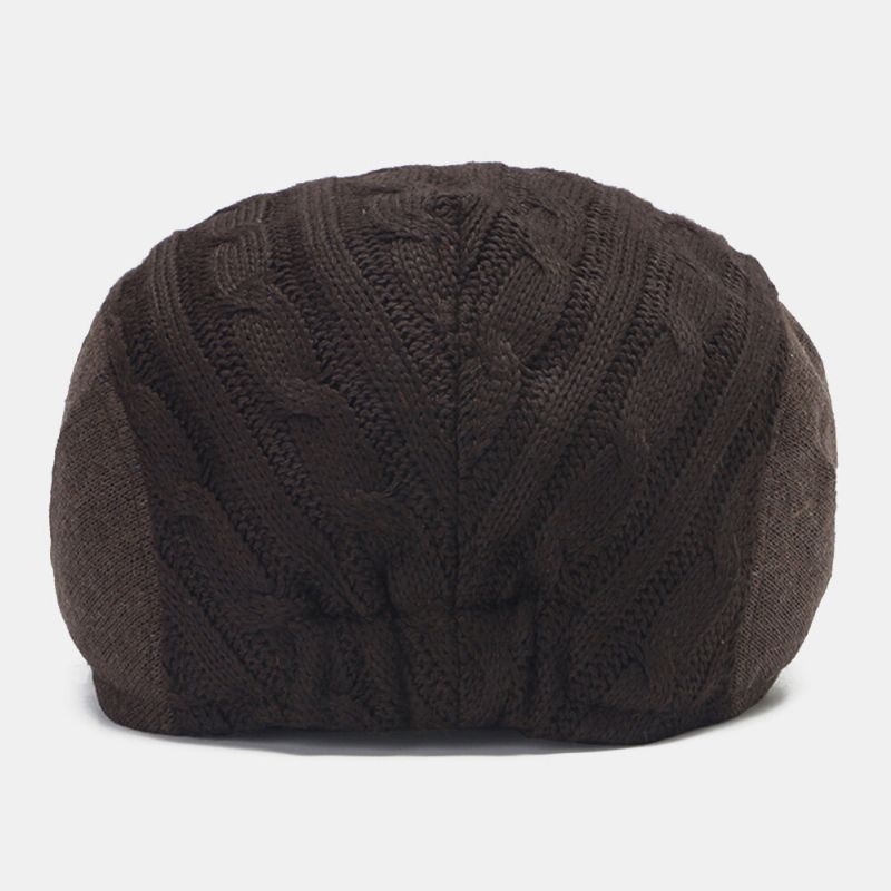 Mężczyźni Cotton Mesh Oddychające Dzianinowe CZapki Outdoor Casual Ciepła Osłona Przeciwsłoneczna Beret Cap Płaskie Kapelusz Forward Cap