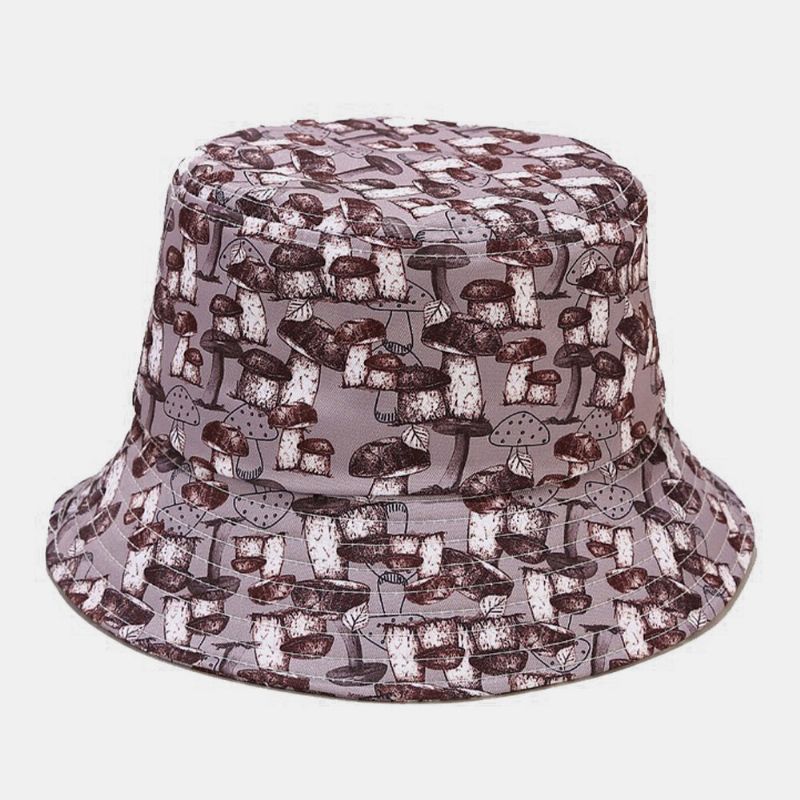 Mężczyźni Kobiety Multi Mushroom Drukowanie Parasol Outdoor Casual Para Bucket Hat