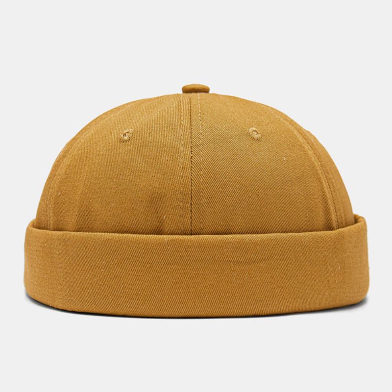 Mężczyźni Landlord Cap Cotton Dome List Patch Fashion CZapka Bez Rondu CZapka Z CZaszką