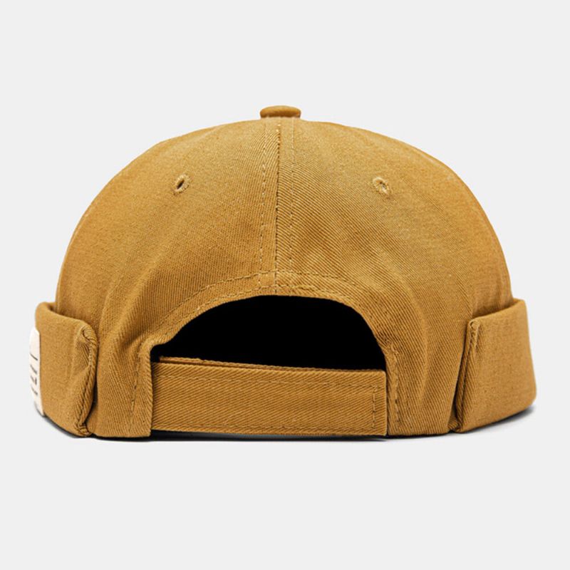 Mężczyźni Landlord Cap Cotton Dome List Patch Fashion CZapka Bez Rondu CZapka Z CZaszką