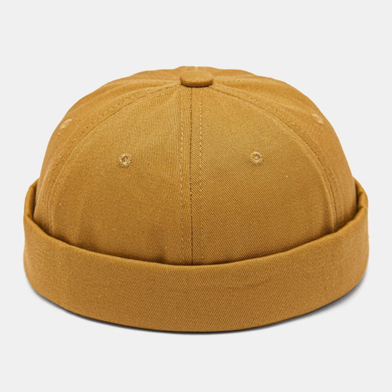 Mężczyźni Landlord Cap Cotton Dome List Patch Fashion CZapka Bez Rondu CZapka Z CZaszką