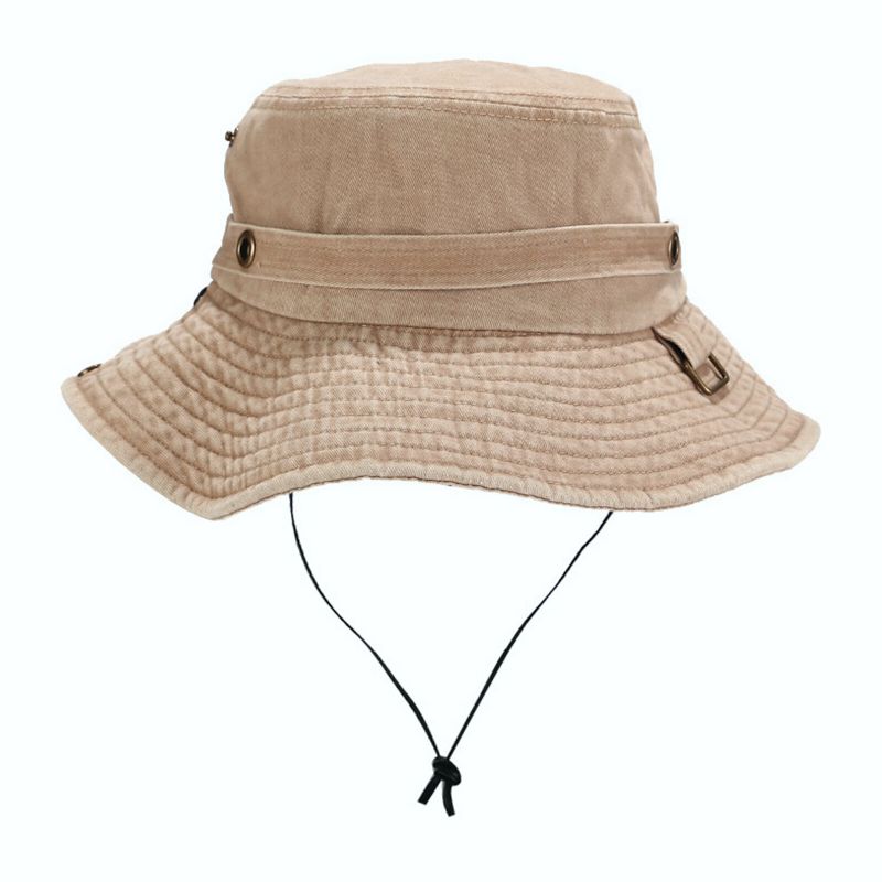 Mężczyźni Outdoor Casual Cotton Washed Old Bucket Kapelusz Travel Kapelusz Rybaka Kapelusz Przeciwsłoneczny