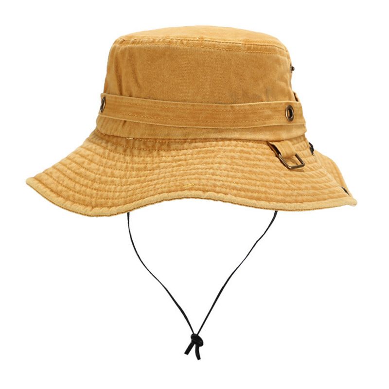 Mężczyźni Outdoor Casual Cotton Washed Old Bucket Kapelusz Travel Kapelusz Rybaka Kapelusz Przeciwsłoneczny