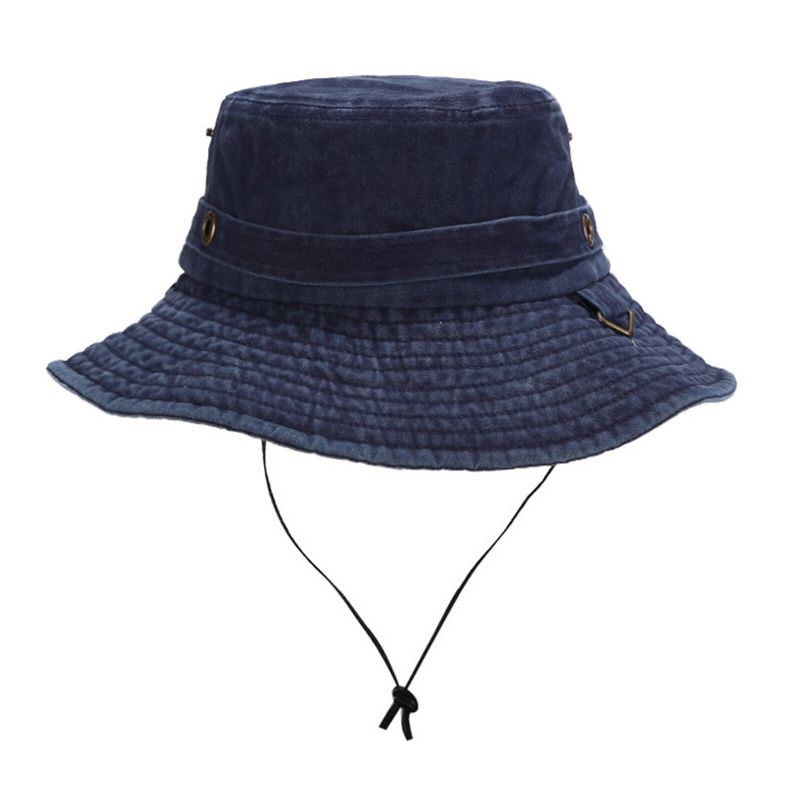 Mężczyźni Outdoor Casual Cotton Washed Old Bucket Kapelusz Travel Kapelusz Rybaka Kapelusz Przeciwsłoneczny