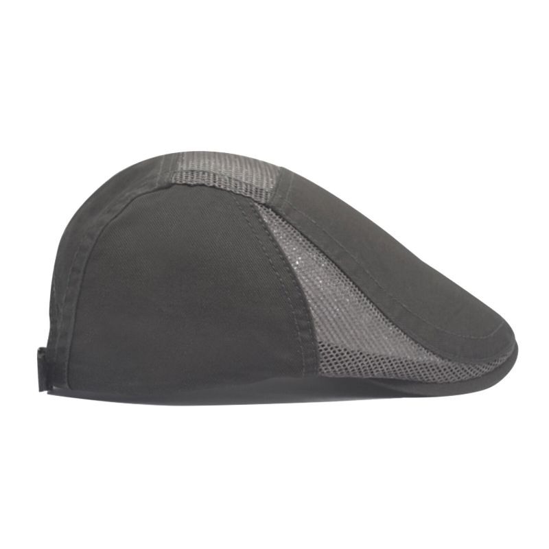 Męska Bawełniana Oddychająca Cień Z Krótkim Rondem Casual Retro Awangardowa CZapka Beret Płaskie Cap