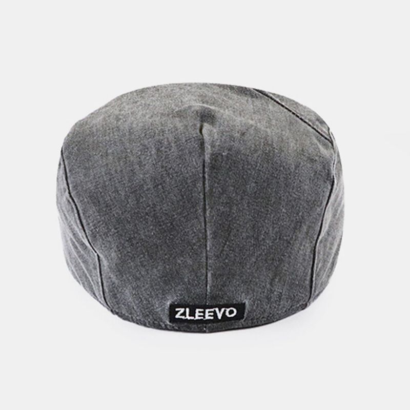 Męskie Bawełniane Berety W Jednolitym Kolorze Z Zagnieceniami Retro Myte Dome Forward Cap Newsboy Hat