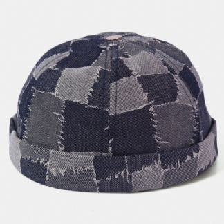 Męskie Casual Landlord Caps Skull Caps Patchwork Cowboy Denim Hat