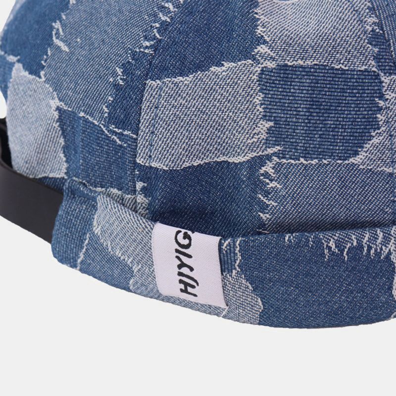 Męskie Casual Landlord Caps Skull Caps Patchwork Cowboy Denim Hat