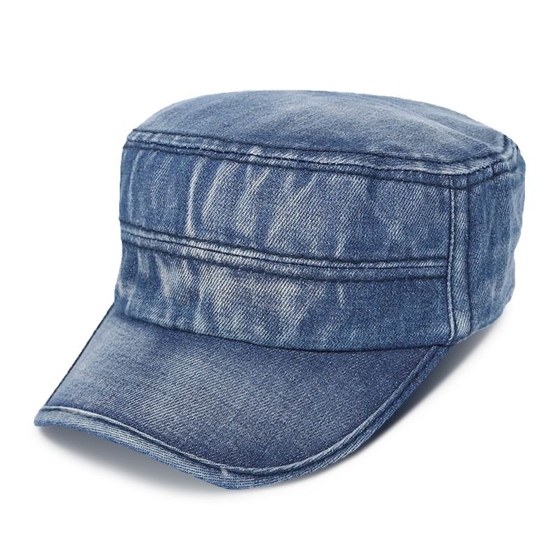 Męskie Denim Outdoor Sunshade All-match Regulowany Casual Vintage Military Caps Płaskie Hats