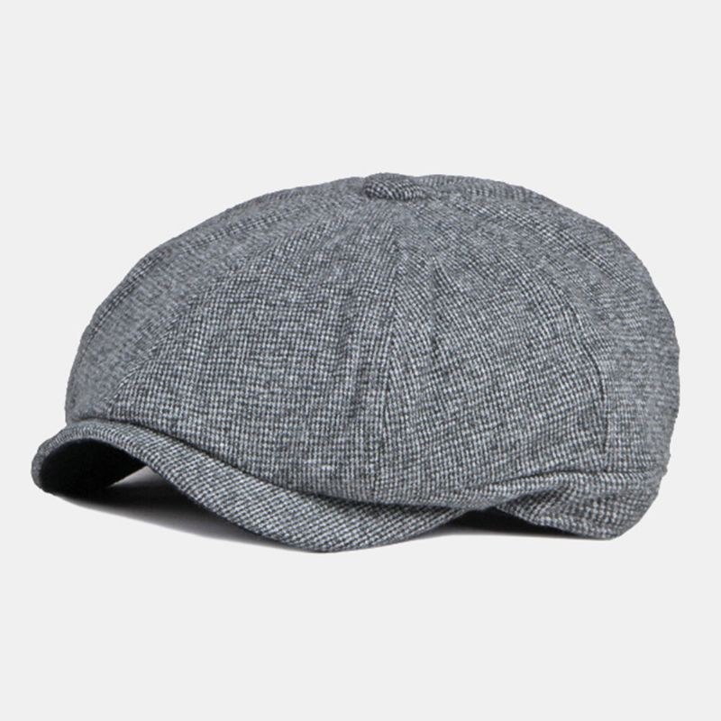 Męskie Kapelusze Gazeciarz Brytyjski Casual Outdoor Sunshade 8 Panel Ivy Cap Ośmiokątny Kapelusz