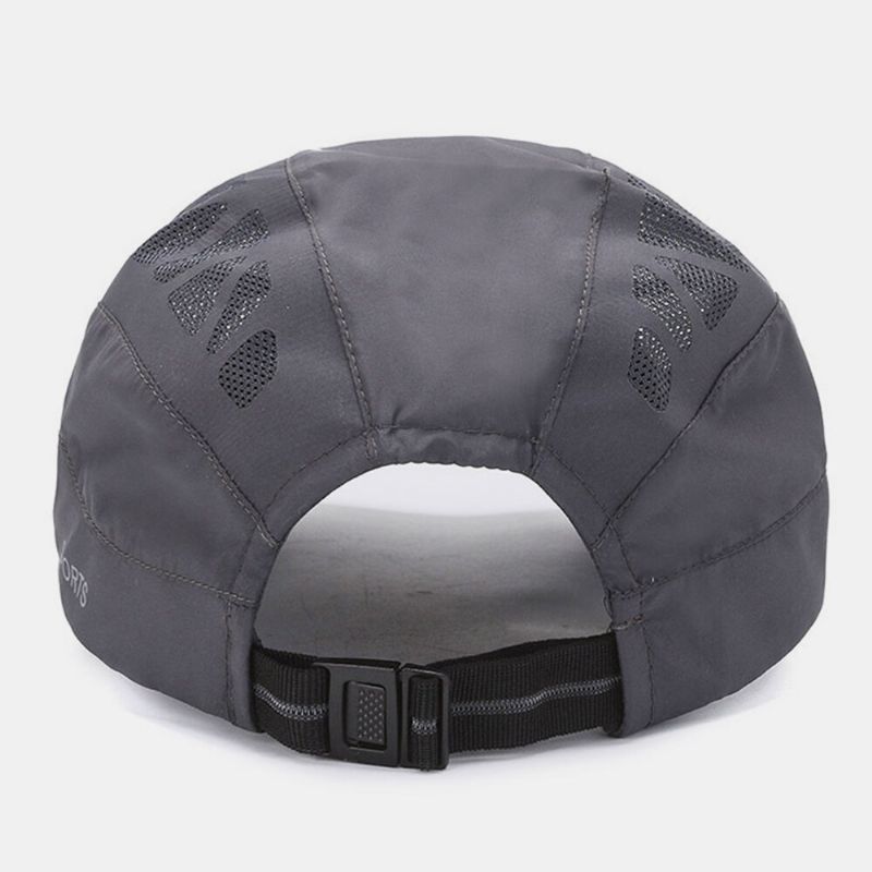 Męskie Mesh Hollow Out Solid Color Sunshade Oddychająca CZapka Do Przodu Beret Kapelusz Płaska CZapka