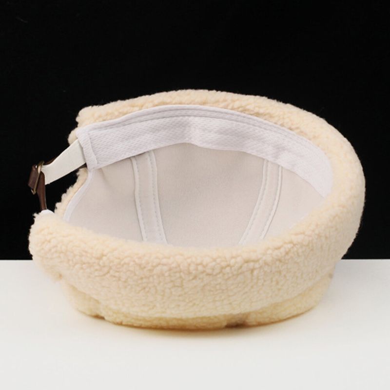 Męskie Shearling Solid Color Regulowany Wild Warm Outdoor CZapka Landlord Cap Skull Cap