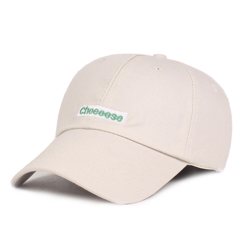 Unisex Bawełna Cheeeese Haftowana Osłona Przeciwsłoneczna CZapka Z Daszkiem Outdoor Leisure Sun Hat