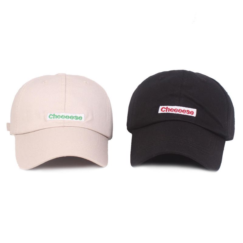 Unisex Bawełna Cheeeese Haftowana Osłona Przeciwsłoneczna CZapka Z Daszkiem Outdoor Leisure Sun Hat