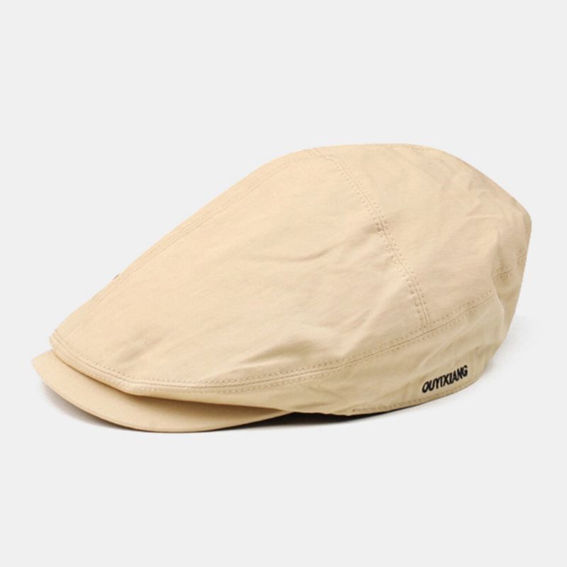 Unisex Bawełna Jednolity Kolor Casual Dziki Sunshade Forward Kapelusz Beret Kapelusz Płaski Kapelusz