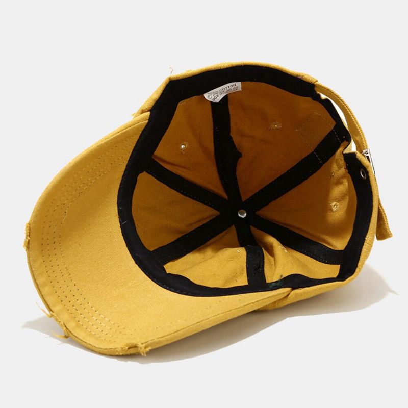 Unisex Bawełna Złamane Otwory Moda Outdoor Sunshade Baseball Hat