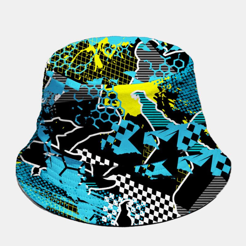 Unisex Bawełniana Nakładka Sportowa Gra Drukowanie Moda Sunshade Bucket Hat