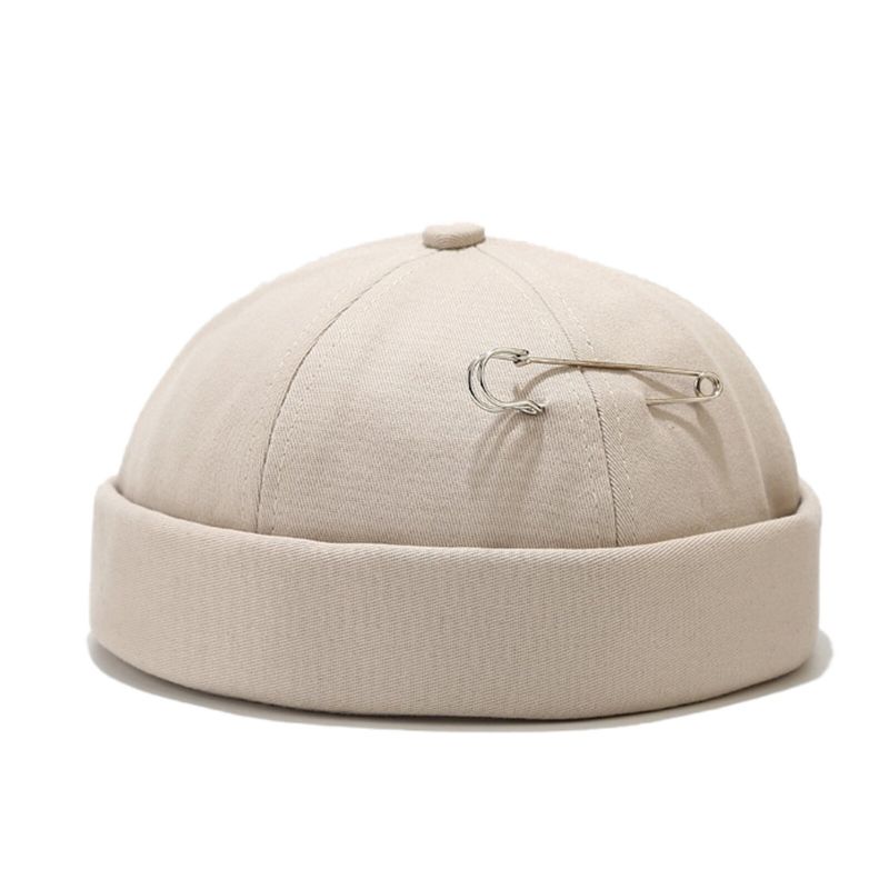 Unisex Bawełniany Spinacz Do Papieru Decor Casual All-match Regulowana CZapka Bez Ronda Landlord Caps Skull Caps