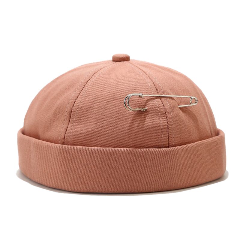 Unisex Bawełniany Spinacz Do Papieru Decor Casual All-match Regulowana CZapka Bez Ronda Landlord Caps Skull Caps