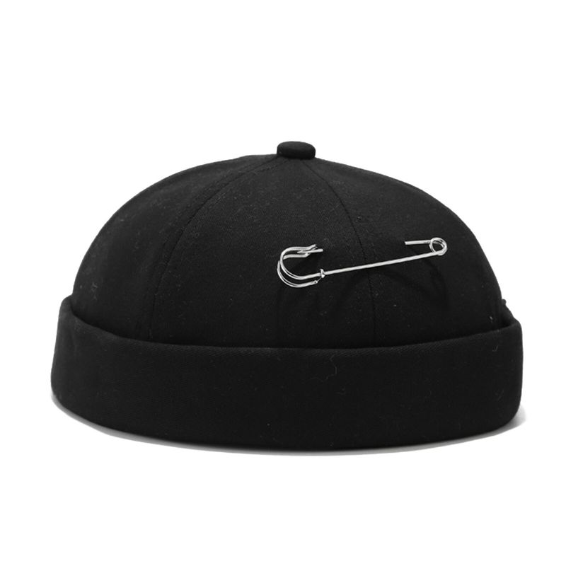 Unisex Bawełniany Spinacz Do Papieru Decor Casual All-match Regulowana CZapka Bez Ronda Landlord Caps Skull Caps