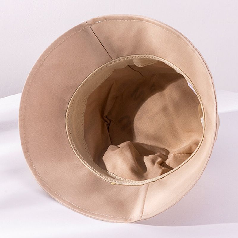 Unisex Bawełniany Wzór Literowy Z Nadrukiem Twill Fashion Bucket Hat