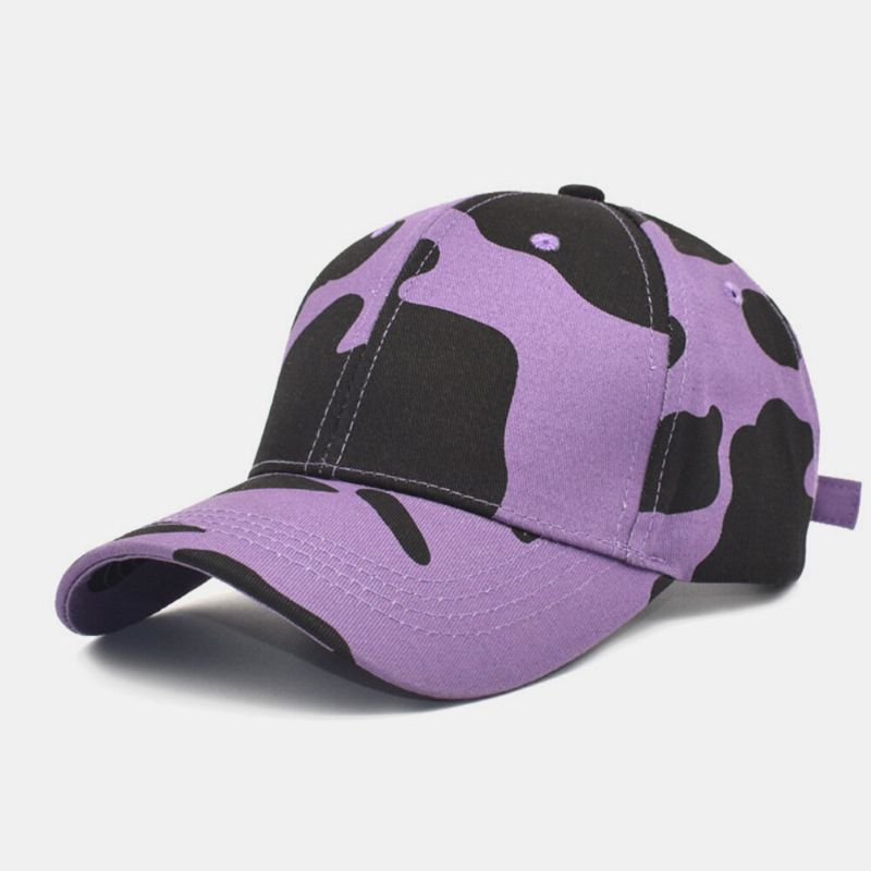 Unisex Cotton Cows Pattern Outdoor Travel Sunshade Baseball Hat